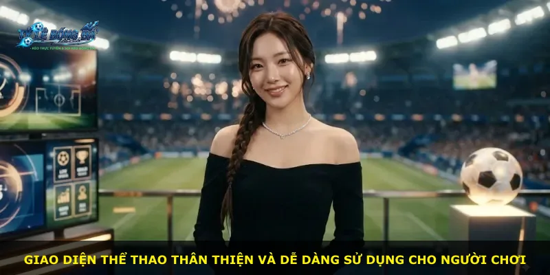 Giao diện thể thao thân thiện và dễ dàng sử dụng cho người chơi