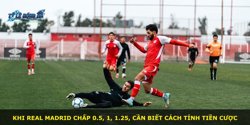Khi Real Madrid chấp 0.5, 1, 1.25, cần biết cách tính tiền cược